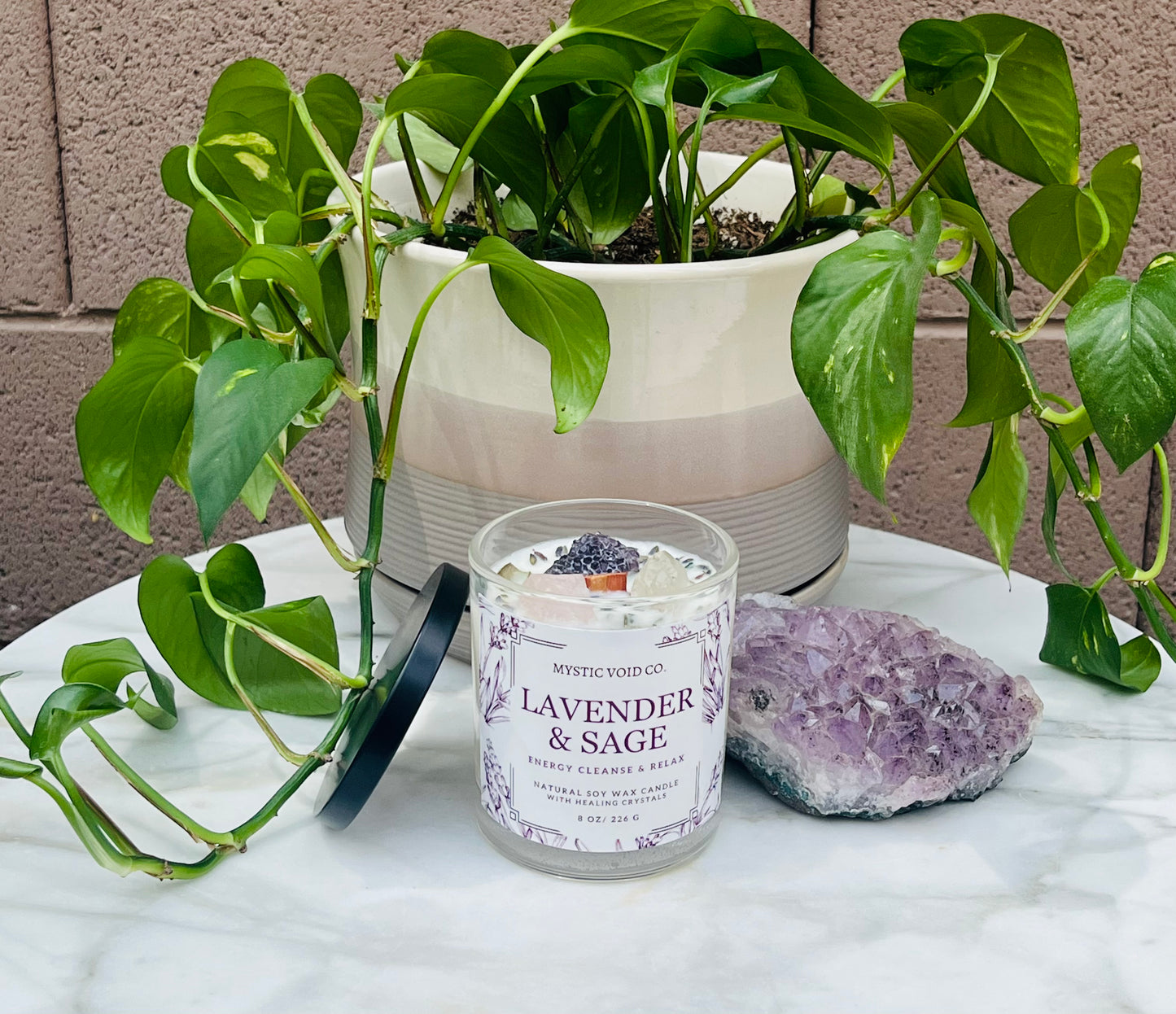LAVENDER & SAGE 8 OZ CANDLE