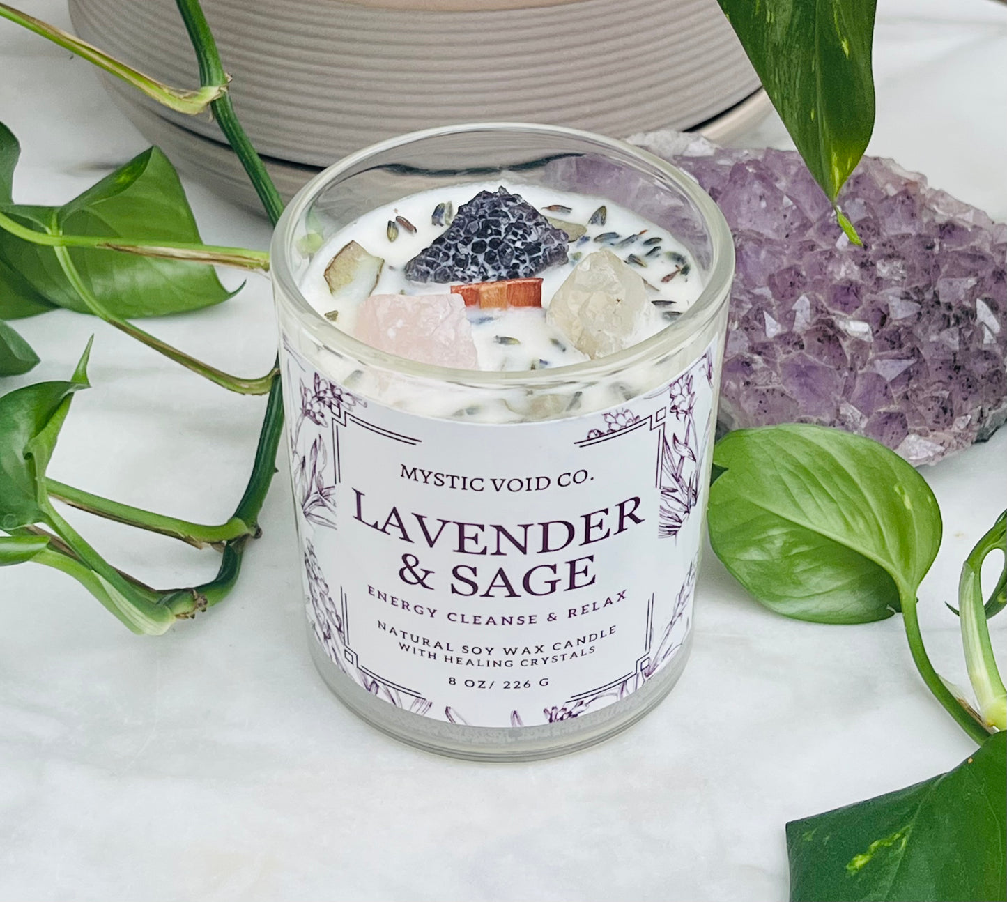 LAVENDER & SAGE 8 OZ CANDLE