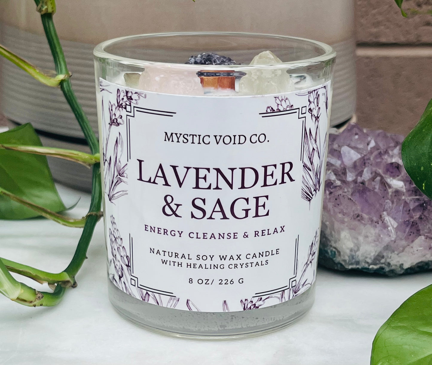 LAVENDER & SAGE 8 OZ CANDLE