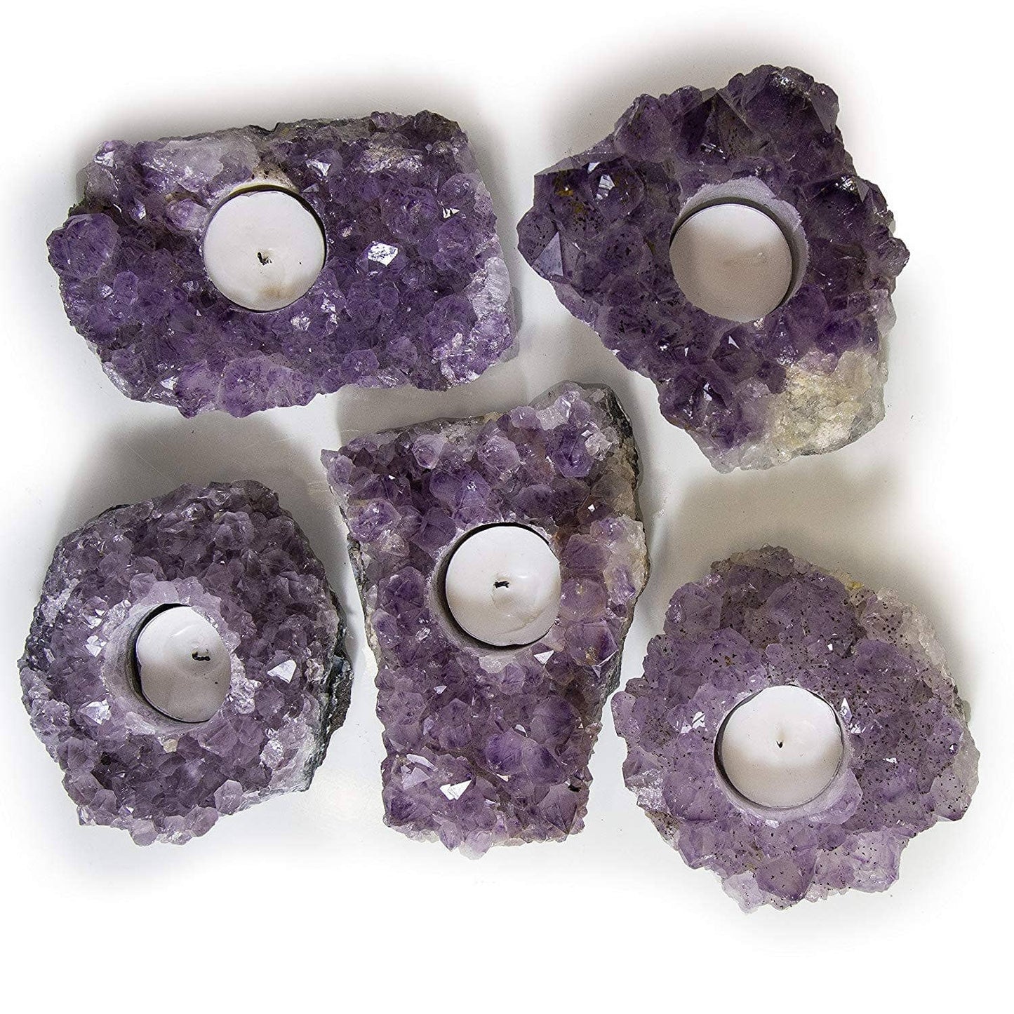 AMETHYST CANDLE HOLDER