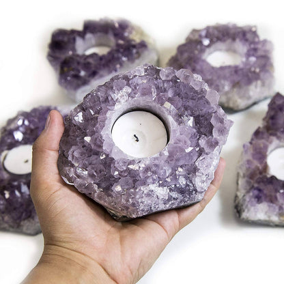 AMETHYST CANDLE HOLDER