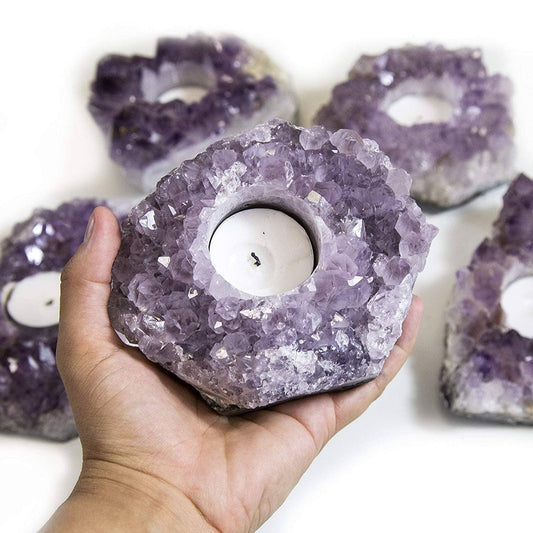 AMETHYST CANDLE HOLDER