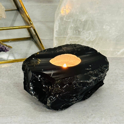 OBSIDIAN CANDLE HOLDER