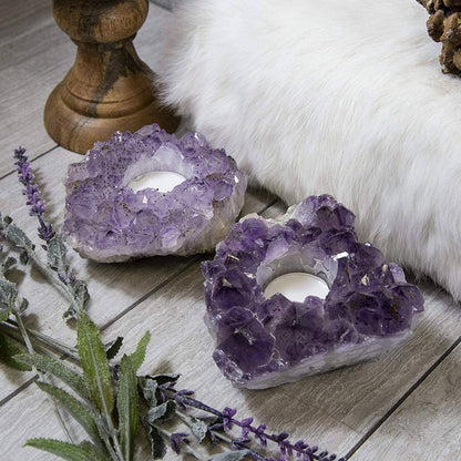 AMETHYST CANDLE HOLDER