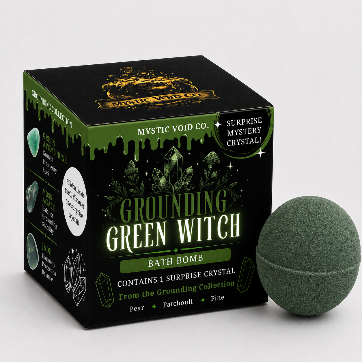 CRYSTAL BATH BOMB | GREEN WITCH