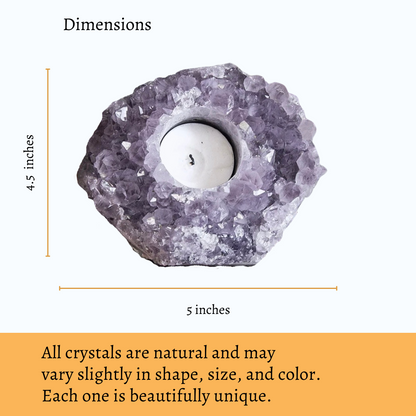 AMETHYST CANDLE HOLDER