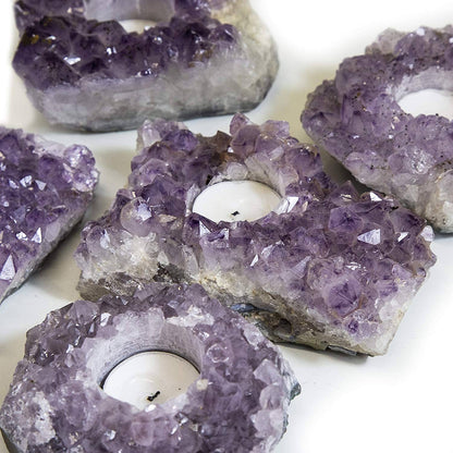 AMETHYST CANDLE HOLDER
